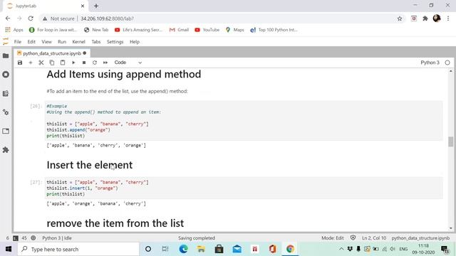 List Data type in python смотреть онлайн