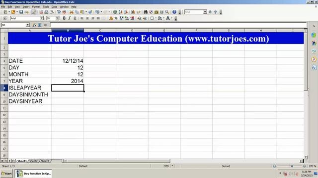 Day Function In OpenOffice Calc Tamil смотреть онлайн