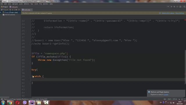 ООП для начинающих PHP. Исключения (Exceptions) смотреть онлайн