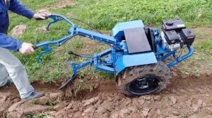 Самодельный мотоблок из кпп ЗАЗ -первая пахота.