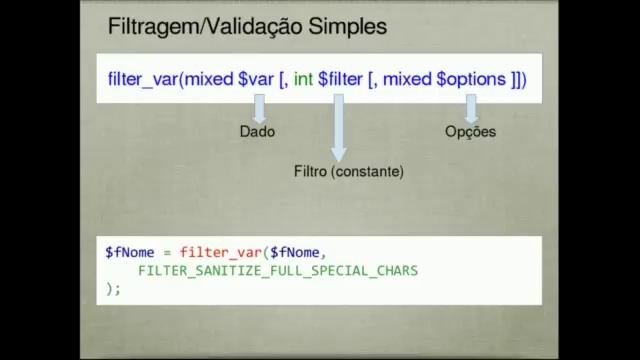 Aula 2 - Filtragem e Validação - Segurança no PHP com Er Galvão Abbott смотреть онлайн