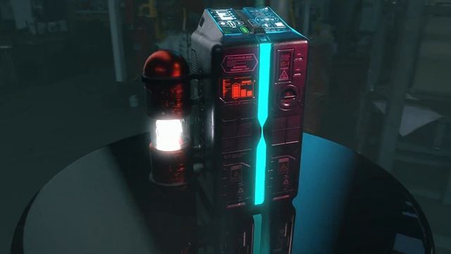 Sci-fi киберпанк терминал/компьютер/генератор силового поля | 3D модель смотреть онлайн
