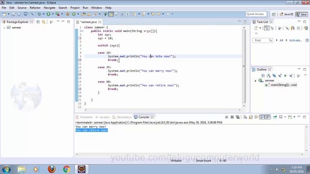 Java in Telugu - Tutorial 9 - Switch Statement смотреть онлайн