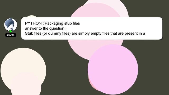 PYTHON : Packaging stub files смотреть онлайн