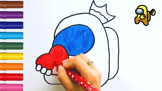 How to Draw and Paint AMONG US Game Character смотреть онлайн