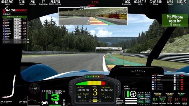Raceroom Ranked 007 | Mazda RT24-P at Spa | 1.5h Multiclass | uncommented gameplay | 06.05.2023 смотреть онлайн