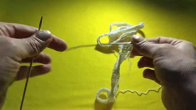 Ленточка(тесьма) . Плоский шнур спицами смотреть онлайн