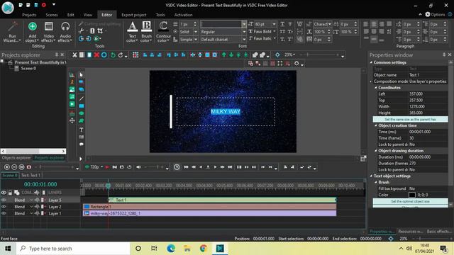 Present Text Beautifully in VSDC Free Video Editor смотреть онлайн