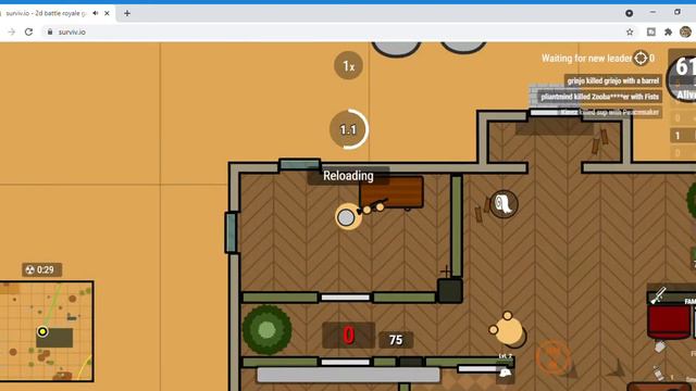 играю в surviv.io 2D Batlle Royale смотреть онлайн
