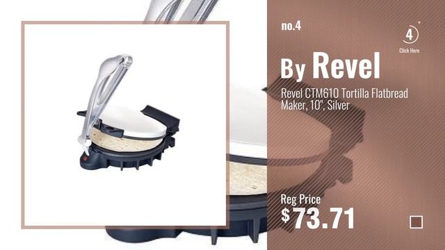 Top 10 Revel Specialty Appliances [2018]: Revel Tortilla Flat Bread Maker with 120-volt Temperature смотреть онлайн
