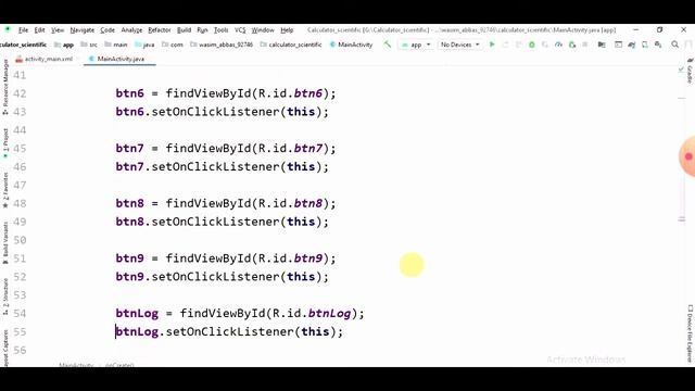 Create Scientific Calculator in Android Studio Using Java Initialization part 3 смотреть онлайн