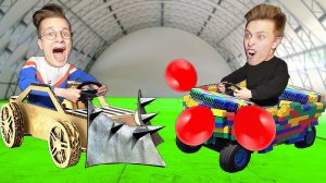 ЭКСТРЕМАЛЬНАЯ БИТВА НА САМОДЕЛЬНЫХ МАШИНАХ ЧЕЛЛЕНДЖ !