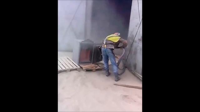 Пескоструйная очистка 130 летнего сейфа. Восстановления антиквариата. смотреть онлайн