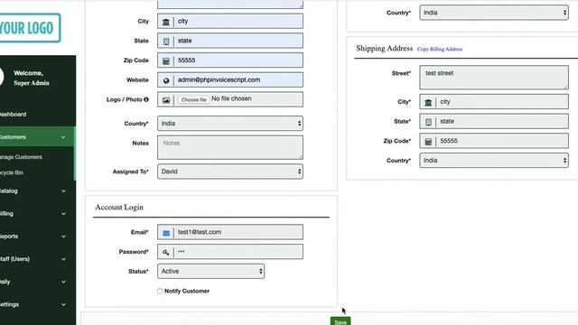 Online Customer Invoice Software , PHP Free Customer Invoice Script, phpinvoicescript.com смотреть онлайн