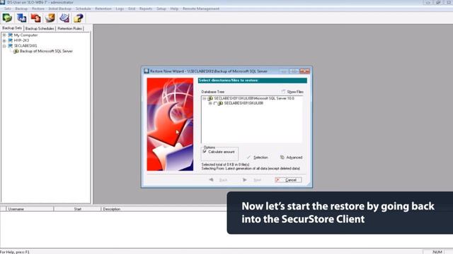 Restore SQL with SecurStore Cloud Backup смотреть онлайн