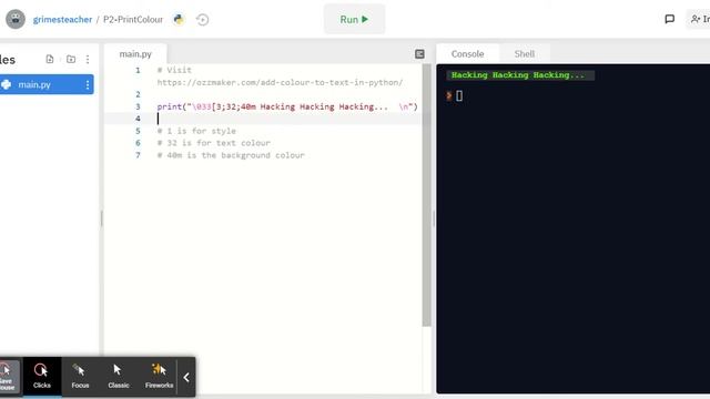 P2 - Print in Colour - Python смотреть онлайн