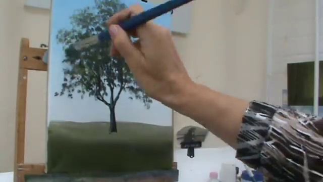 Дерево акрилом - Как рисовать Лиственное дерево акрилом. The Summer Tree in Acrylic смотреть онлайн