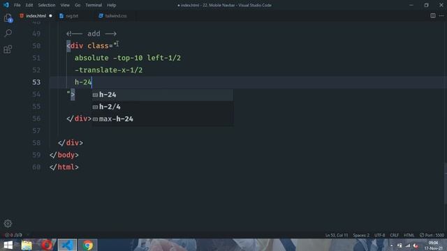 Mobile Navbar - Tailwind Component #22 смотреть онлайн