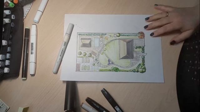 Эскиз для проекта ландшафтного дизайна смотреть онлайн