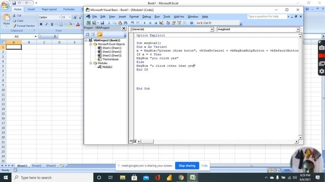 VBA Msgbox and inputbox смотреть онлайн