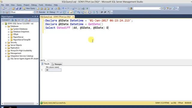 DATEDIFF in SQL Server Tamil смотреть онлайн