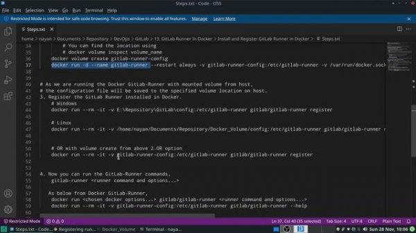 Install & Register GitLab Runner in Docker #2.2