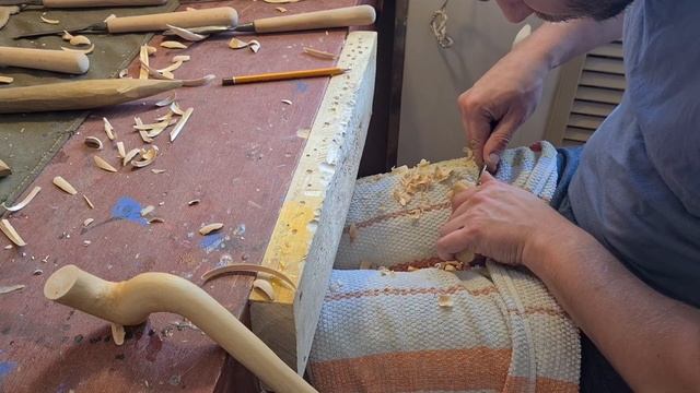 Трость из дерева "ЗМЕЯ"#woodcarving смотреть онлайн