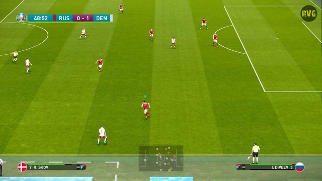 PES 2021 - Россия 0 - 1 Дания - Чемпионат Европы 2020 год Матч №3 смотреть онлайн