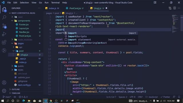 Display Blog Content with Embedded Images and Code Blocks - 08 | Next.js Course смотреть онлайн