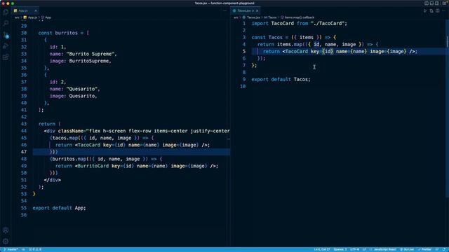 React Masterclass #85 - Creating Tacos and Burritos Components смотреть онлайн