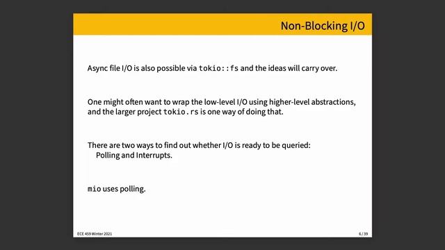 ECE 459 Lecture 5: Asynchronous I/O (Intro) смотреть онлайн
