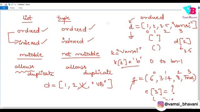 Day 13 : Lists & Tuples | Python Course in Telugu | Vamsi Bhavani смотреть онлайн