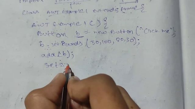 java AWT, by using inheritance concept, simple program, and handwritten explanation.. смотреть онлайн