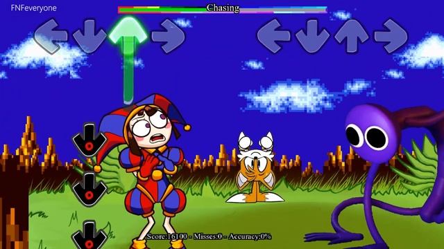 FNF Chasing but All Rainbow Friends Chapter 2 Vs Amazing Digital Circus Mod | Tails.Exe V2 FNF Cove смотреть онлайн