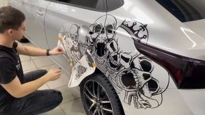 Как клеить большую наклейку на машину? Видео-инструкция | Vinyls on cars| Винил на борт автомобиля