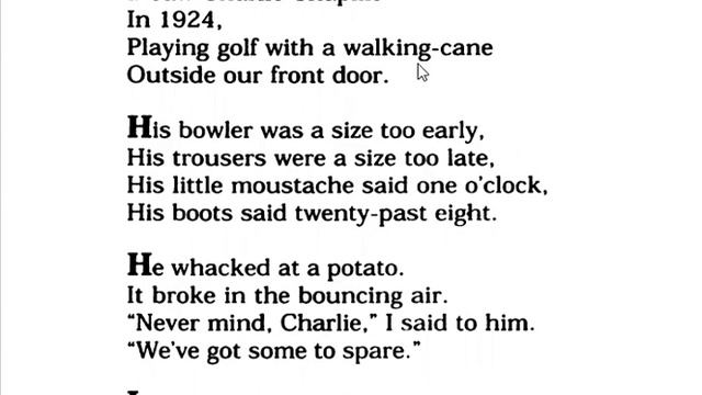 I saw Charlie Chaplin by Charles Causley смотреть онлайн