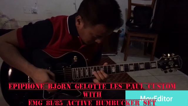 Epiphone Björn Gelotte Les Paul Custom With EMG 81/85 Active Humbucker Set смотреть онлайн