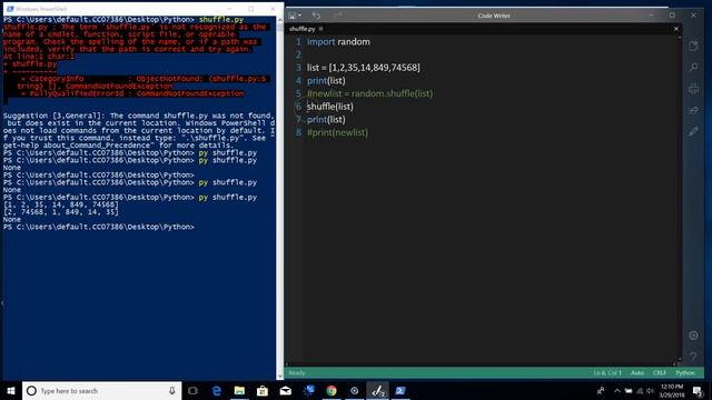 Array (actually List) Shuffle - Python смотреть онлайн