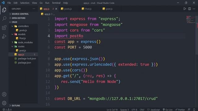 Build a Rest Api using Node, Express and MongoDB from scratch | CRUD смотреть онлайн