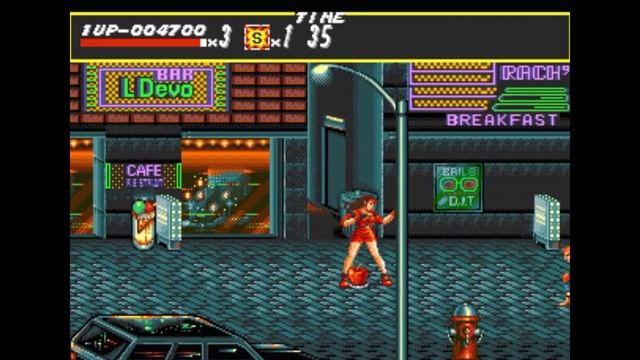 Sega Mega Drive 2 (Smd) 16-bit Streets of Rage 1 (Bare Knuckle) Round 1