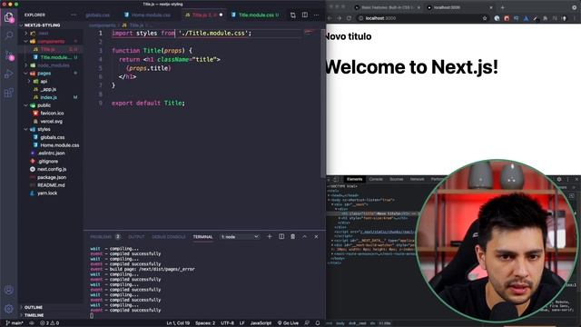 Como aplicar estilos CSS em projetos Next.js #07 смотреть онлайн