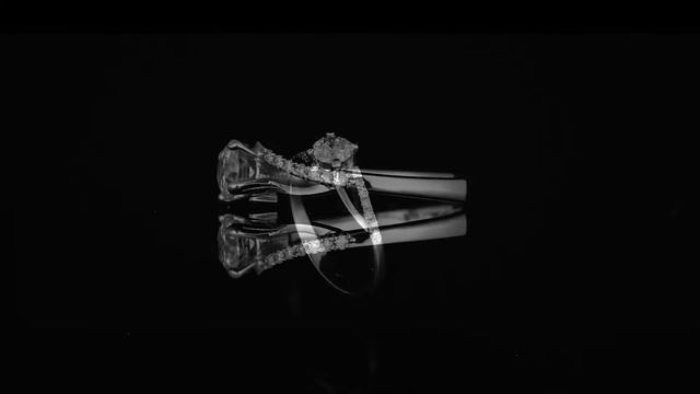 14K White Gold 0.57 ct Elegant Design 1 Diamond Engagement Ring Jewelry YM2880 смотреть онлайн