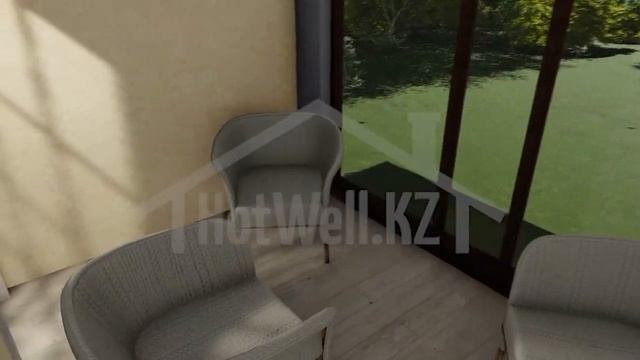 Надстройка второго этажа из СИП панелей 135м2 HotWell.kz смотреть онлайн
