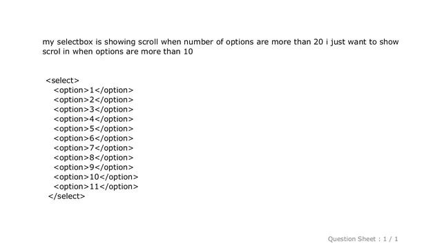 CSS : How to Set Height for the Drop Down of Select box смотреть онлайн