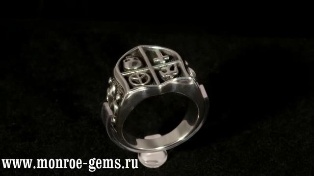 Серебряное кольцо. Серебряный перстень. Big Silver ring. Серебряное коьцо с трилистником смотреть онлайн