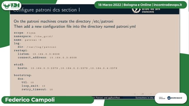 Protecting your data with Patroni and pgBackRest | Federico Campoli | #IDI22 смотреть онлайн