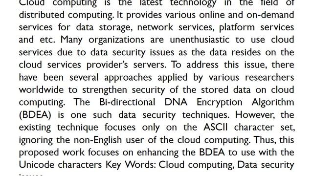 IMPLEMENTATION OF DNA CRYPTOGRAPHY IN CLOUD COMPUTING AND USING SOCKET PROGRAMMING. смотреть онлайн