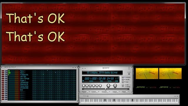 COLDPLAY - Daddy [2019] - Rppmf/Video Kar (VanBasco Player + COOLSOFT VirtualMIDISynth) смотреть онлайн