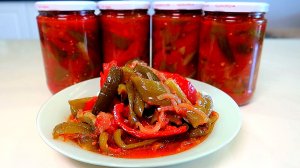 ОЧЕНЬ вкусный салат из Огурцов и Сладкого Перца на зиму. Вкуснейший салат! Готовит Ольга Ким