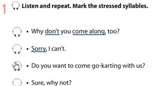7 grade module 1d making plans listen and repeat.Mark the stressed syllables. смотреть онлайн